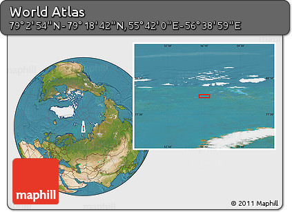 Satellite Location Map of the Area around 79° 10' 48" N, 56° 10' 29" E