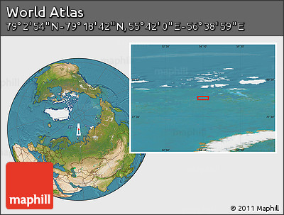 Satellite Location Map of the Area around 79° 10' 48" N, 56° 10' 29" E