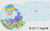 Political Location Map of the area around 79° 10' 48" N, 57° 1' 29" E