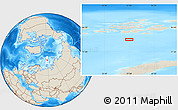 Shaded Relief Location Map of the area around 79° 10' 48" N, 57° 1' 29" E