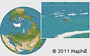 Satellite Location Map of the area around 79° 10' 48" N, 58° 43' 30" E