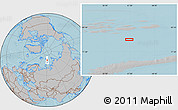 Gray Location Map of the area around 79° 10' 48" N, 61° 16' 29" E, hill shading
