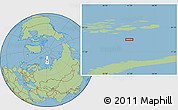 Savanna Style Location Map of the area around 79° 10' 48" N, 61° 16' 29" E