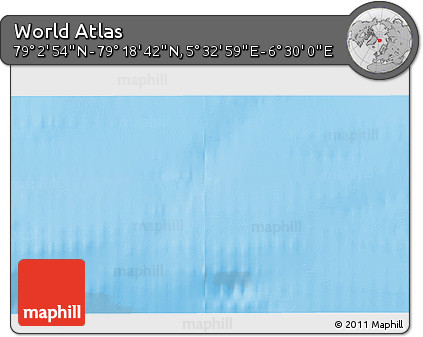 Physical 3D Map of the Area around 79° 10' 48" N, 6° 1' 30" E