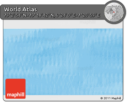 Physical 3D Map of the Area around 79° 10' 48" N, 6° 52' 30" E