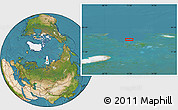 Satellite Location Map of the area around 79° 10' 48" N, 71° 28' 29" E