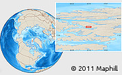 Shaded Relief Location Map of the area around 79° 10' 48" N, 83° 13' 29" W