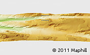 Physical Panoramic Map of the area around 79° 10' 48" N, 89° 10' 30" W