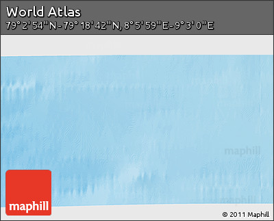 Physical 3D Map of the Area around 79° 10' 48" N, 8° 34' 29" E