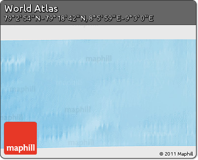 Physical 3D Map of the Area around 79° 10' 48" N, 8° 34' 29" E