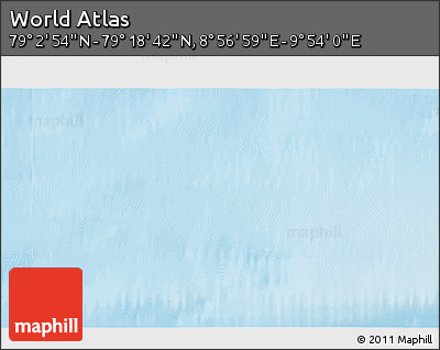 Physical 3D Map of the Area around 79° 10' 48" N, 9° 25' 30" E