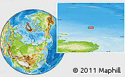 Physical Location Map of the area around 79° 24' 54" N, 112° 16' 30" E