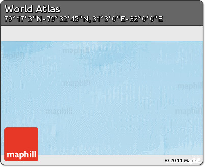 Physical 3D Map of the Area around 79° 24' 54" N, 31° 31' 29" E