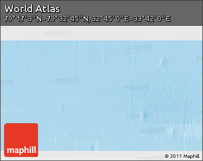 Physical 3D Map of the Area around 79° 24' 54" N, 33° 13' 30" E