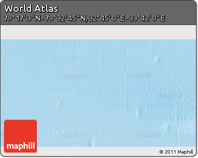 Physical 3D Map of the Area around 79° 24' 54" N, 33° 13' 30" E
