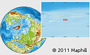 Physical Location Map of the area around 79° 24' 54" N, 34° 4' 30" E