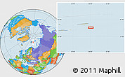 Political Location Map of the area around 79° 24' 54" N, 34° 4' 30" E