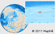 Shaded Relief Location Map of the area around 79° 24' 54" N, 34° 4' 30" E