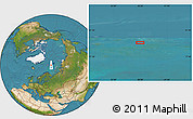 Satellite Location Map of the area around 79° 24' 54" N, 38° 19' 30" E