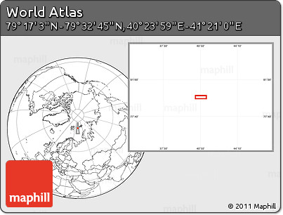Blank Location Map of the Area around 79° 24' 54" N, 40° 52' 30" E