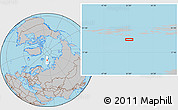 Gray Location Map of the area around 79° 24' 54" N, 51° 4' 30" E