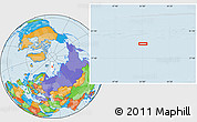 Political Location Map of the area around 79° 24' 54" N, 51° 4' 30" E