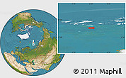 Satellite Location Map of the area around 79° 24' 54" N, 51° 4' 30" E