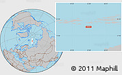 Gray Location Map of the area around 79° 24' 54" N, 52° 46' 29" E