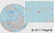 Gray Location Map of the area around 79° 24' 54" N, 54° 28' 30" E, hill shading