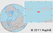 Gray Location Map of the area around 79° 24' 54" N, 54° 28' 30" E