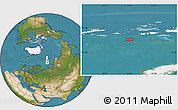 Satellite Location Map of the area around 79° 24' 54" N, 54° 28' 30" E