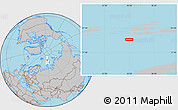 Gray Location Map of the area around 79° 24' 54" N, 55° 19' 30" E
