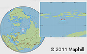 Savanna Style Location Map of the area around 79° 24' 54" N, 55° 19' 30" E