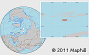 Gray Location Map of the area around 79° 24' 54" N, 56° 10' 29" E