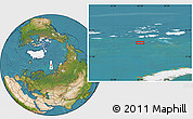Satellite Location Map of the area around 79° 24' 54" N, 56° 10' 29" E