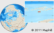 Shaded Relief Location Map of the area around 79° 24' 54" N, 56° 10' 29" E