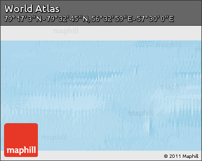 Physical 3D Map of the Area around 79° 24' 54" N, 57° 1' 29" E