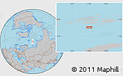 Gray Location Map of the area around 79° 24' 54" N, 57° 1' 29" E
