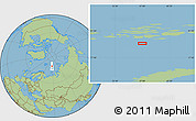Savanna Style Location Map of the area around 79° 24' 54" N, 57° 1' 29" E