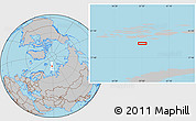 Gray Location Map of the area around 79° 24' 54" N, 57° 52' 30" E