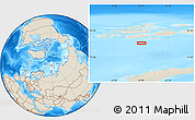Shaded Relief Location Map of the area around 79° 24' 54" N, 57° 52' 30" E
