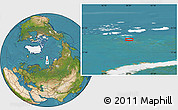 Satellite Location Map of the area around 79° 24' 54" N, 59° 34' 30" E