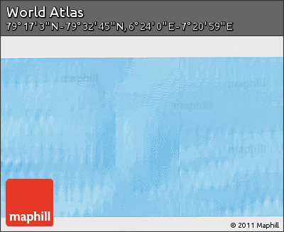 Physical 3D Map of the Area around 79° 24' 54" N, 6° 52' 30" E