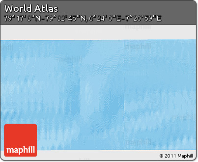 Physical 3D Map of the Area around 79° 24' 54" N, 6° 52' 30" E