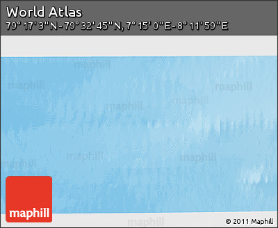 Physical 3D Map of the Area around 79° 24' 54" N, 7° 43' 29" E