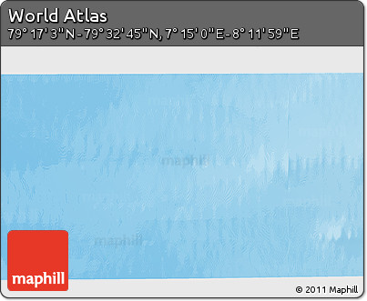 Physical 3D Map of the Area around 79° 24' 54" N, 7° 43' 29" E