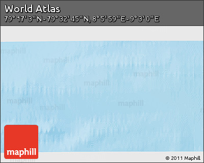 Physical 3D Map of the Area around 79° 24' 54" N, 8° 34' 29" E
