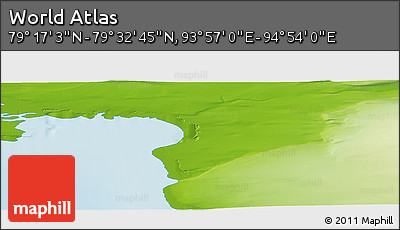Physical Panoramic Map of the Area around 79° 24' 54" N, 94° 25' 30" E