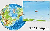 Physical Location Map of the area around 79° 38' 54" N, 146° 16' 30" E