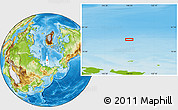 Physical Location Map of the area around 79° 38' 54" N, 148° 49' 29" E